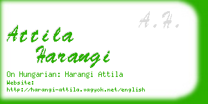 attila harangi business card
